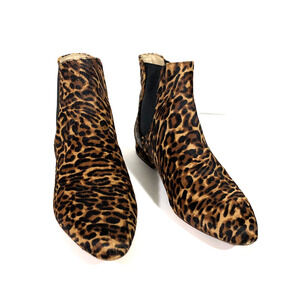 ENZO ANGIOLINI Women's Meezzy Cow Hair Cheetah Leopard Print Boots Size 8.5
